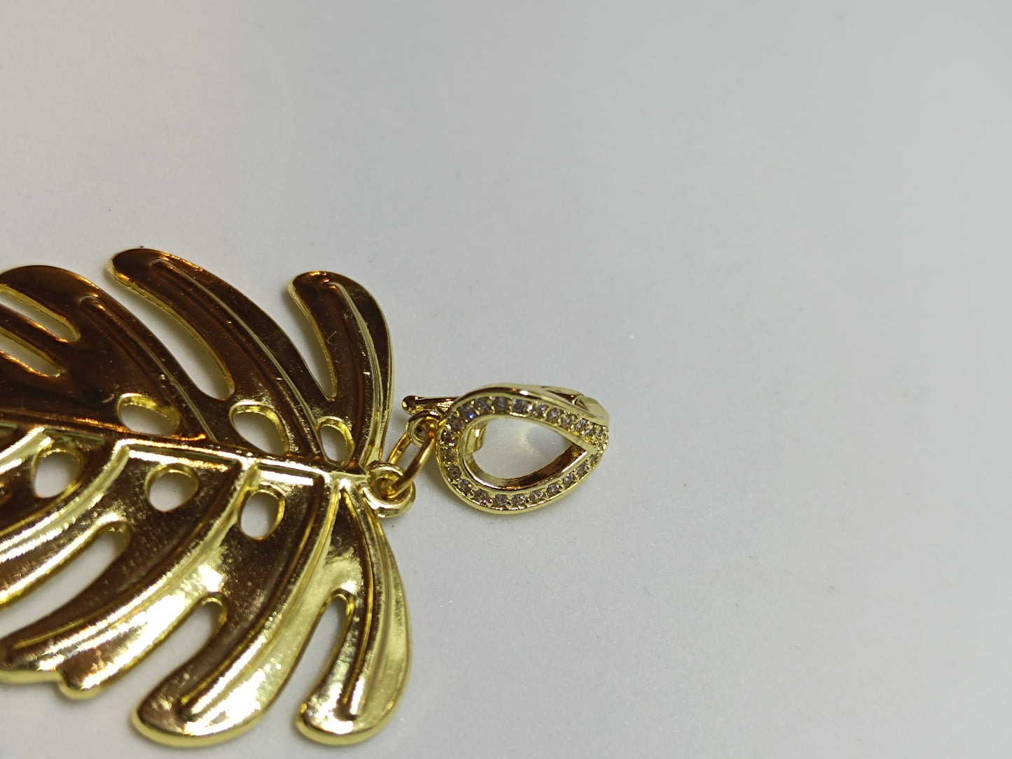 Golden Leaf Charm Pendant | Leaf Charm Pendant | Parish Moor Jewellery