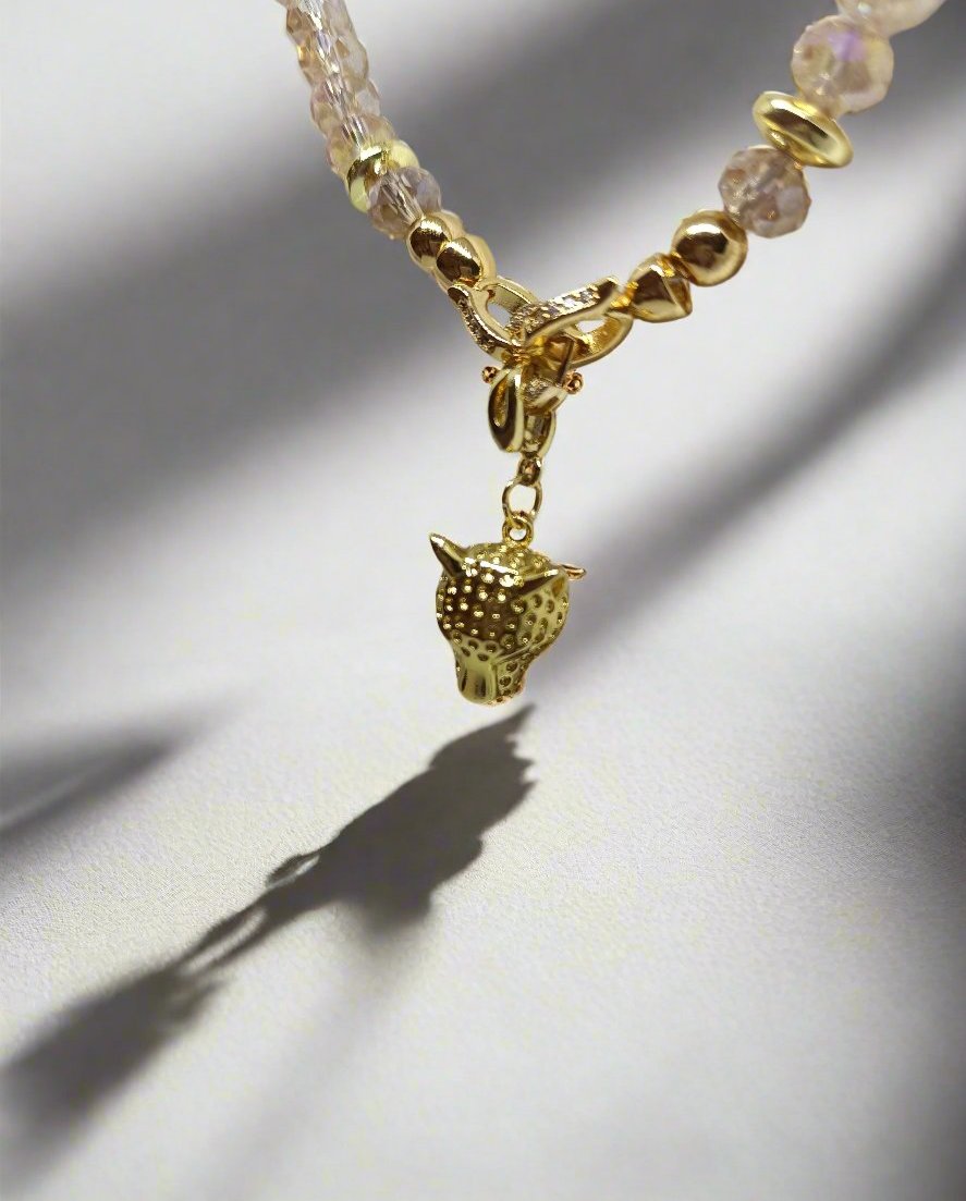 Cubic Zirconia Cheetah Charm Pendant | Parish Moor Jewellery