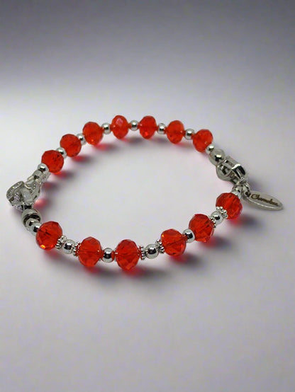 Bright Red Base Bracelet (8mm)