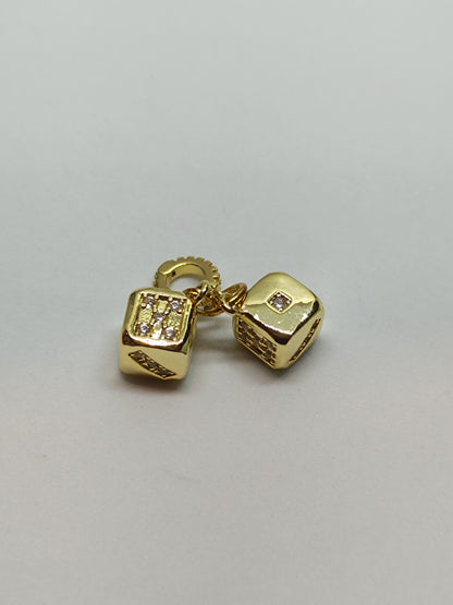 Cubic Zirconia Dice Charm