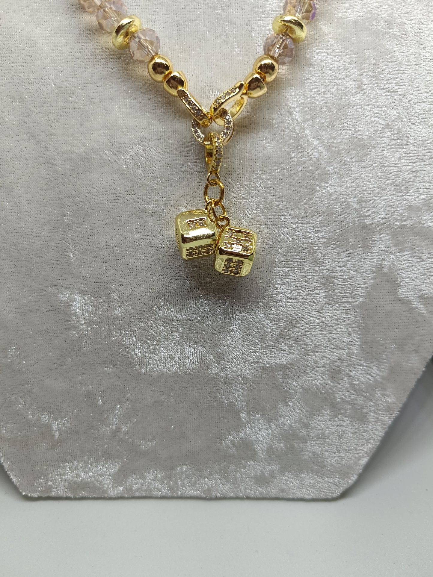 Cubic Zirconia Dice Charm