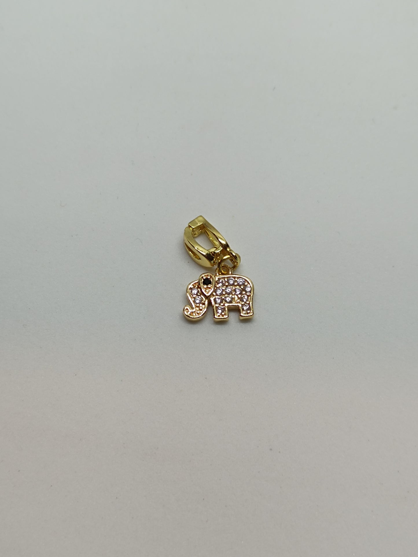 Cubic Zirconia Elephant Charm