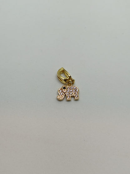 Cubic Zirconia Elephant Charm