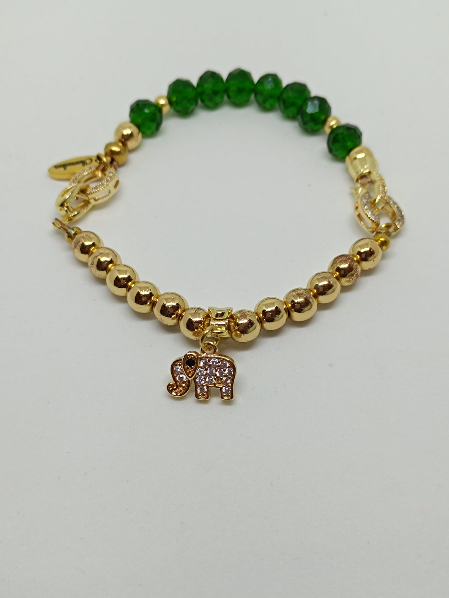 Cubic Zirconia Elephant Charm