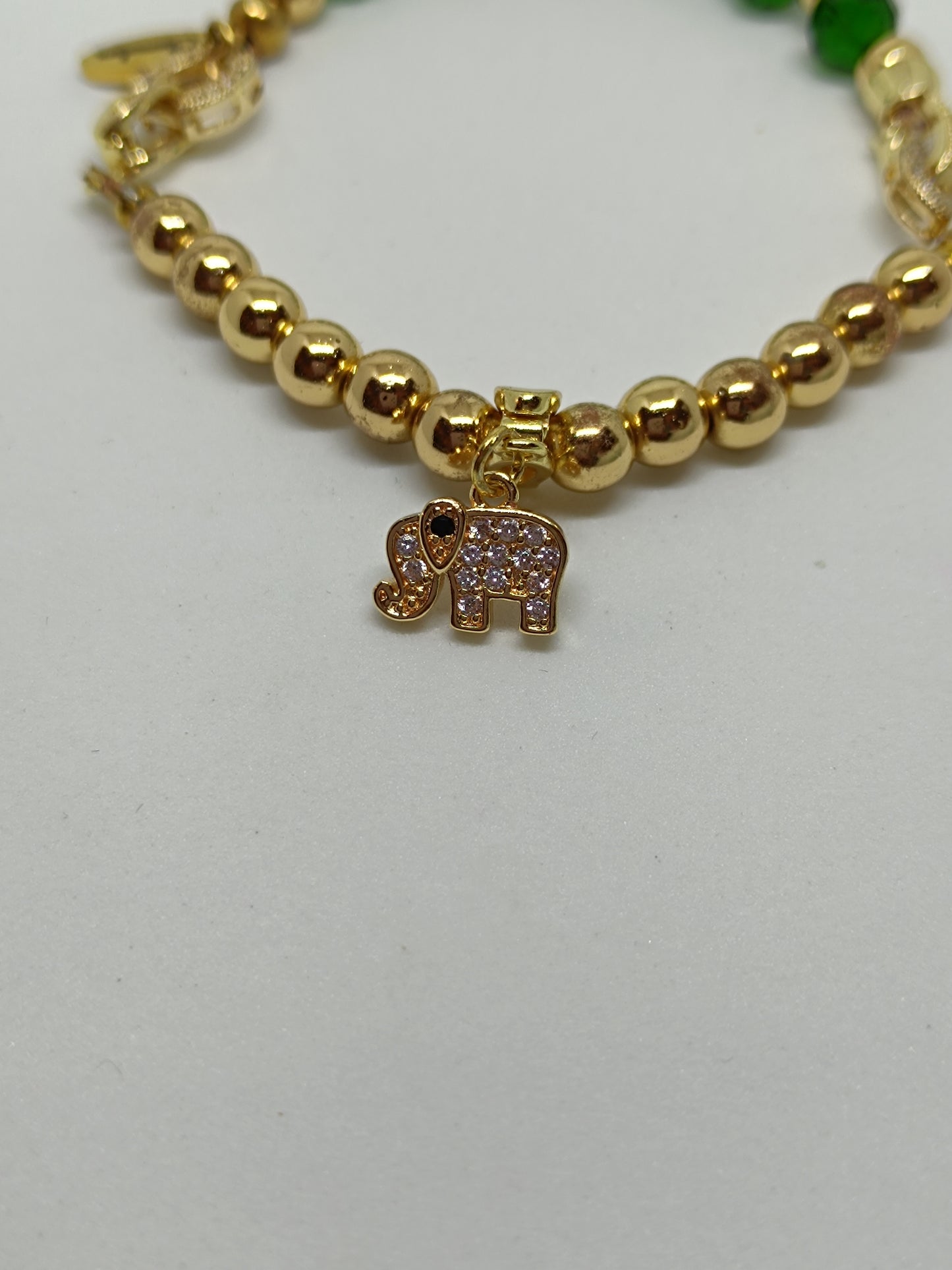 Cubic Zirconia Elephant Charm