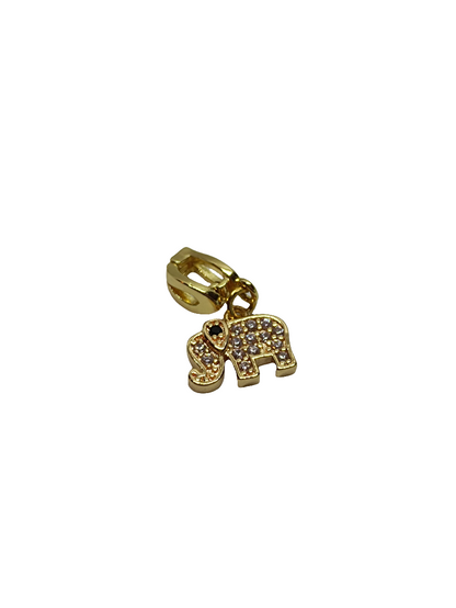 Cubic Zirconia Elephant Charm