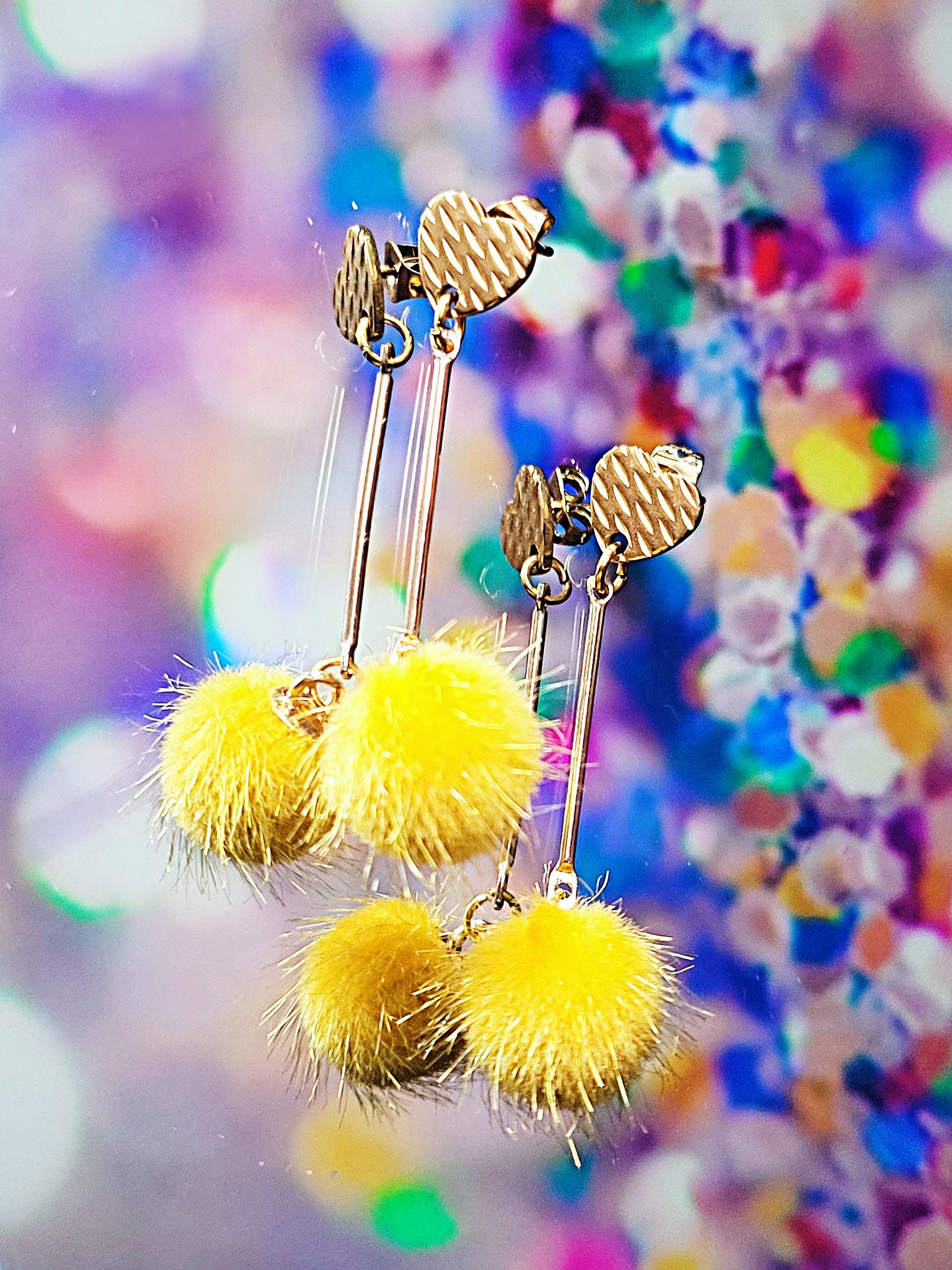 Mini Pom Pom Earrings